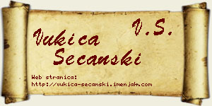 Vukica Sečanski vizit kartica